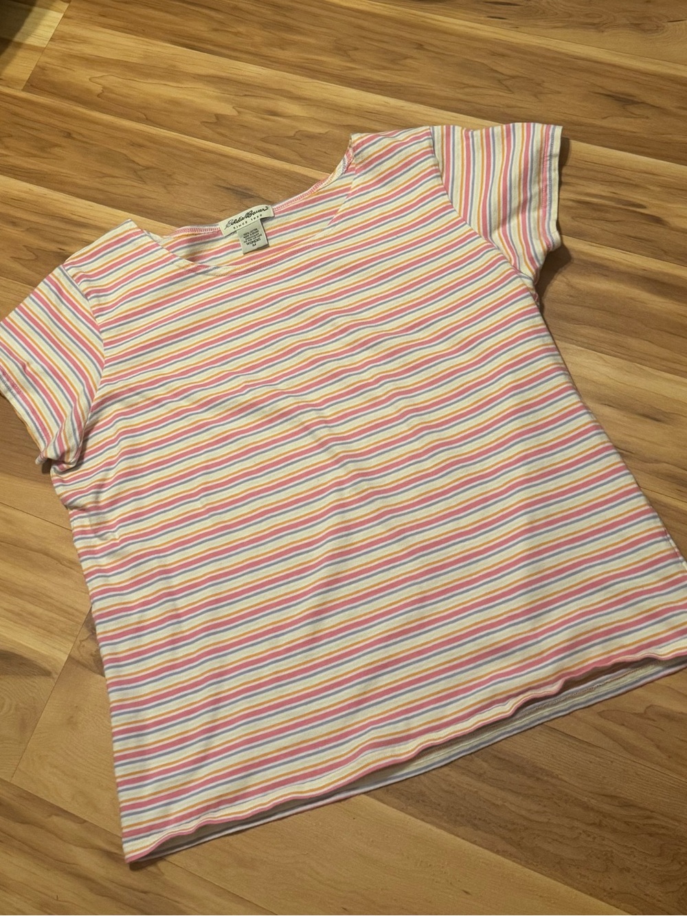 Eddie Bauer | Pastel Stripe Short Sleeve Tee